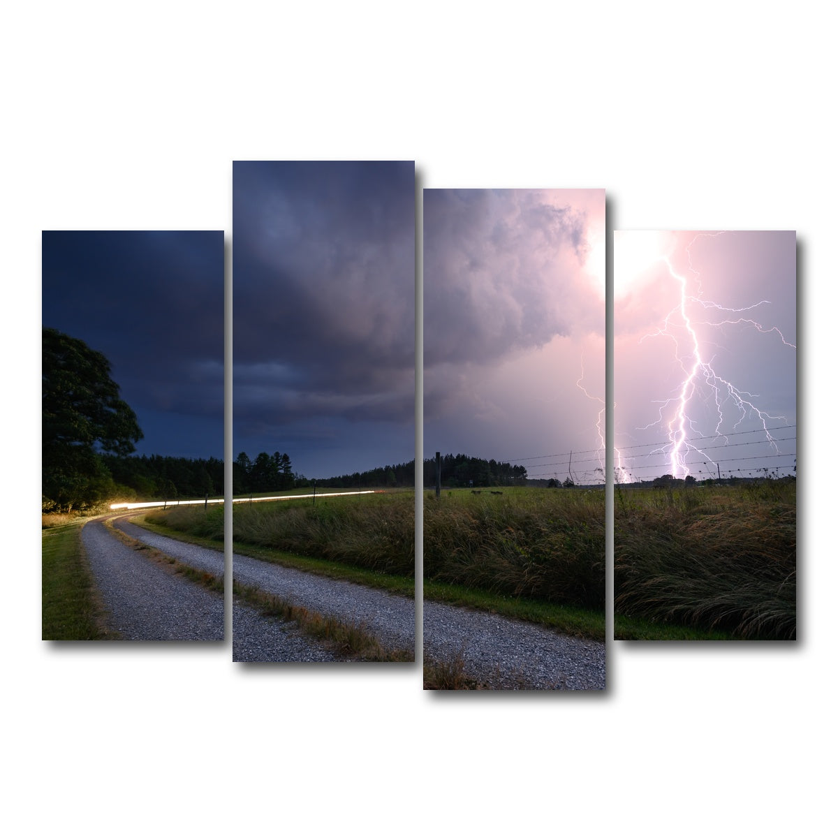 AUTO-MOCKUP WHITE | Purple Strike | 4 Piece | Gallery Wrap Canvas | group=4_normal