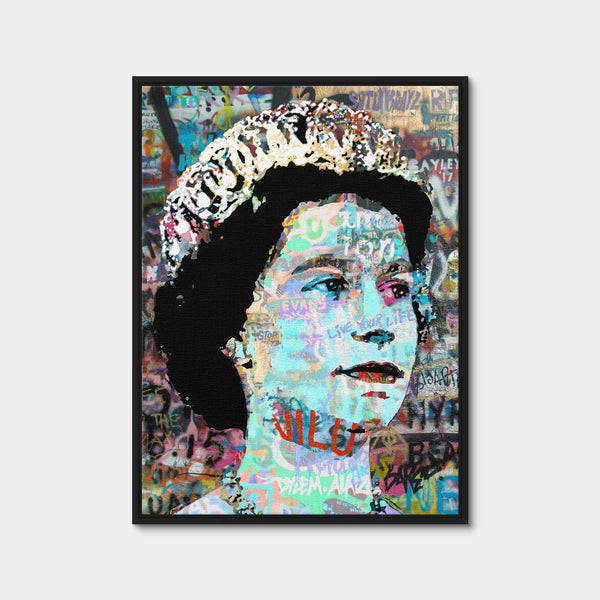 Queen Heavy Graffiti Wall Art — Framed Canvas Format preview