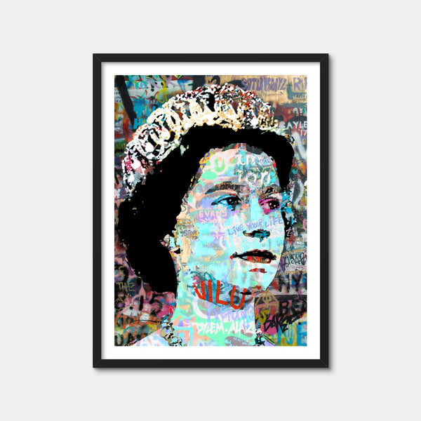 Queen Heavy Graffiti Wall Art — Framed Print Format preview