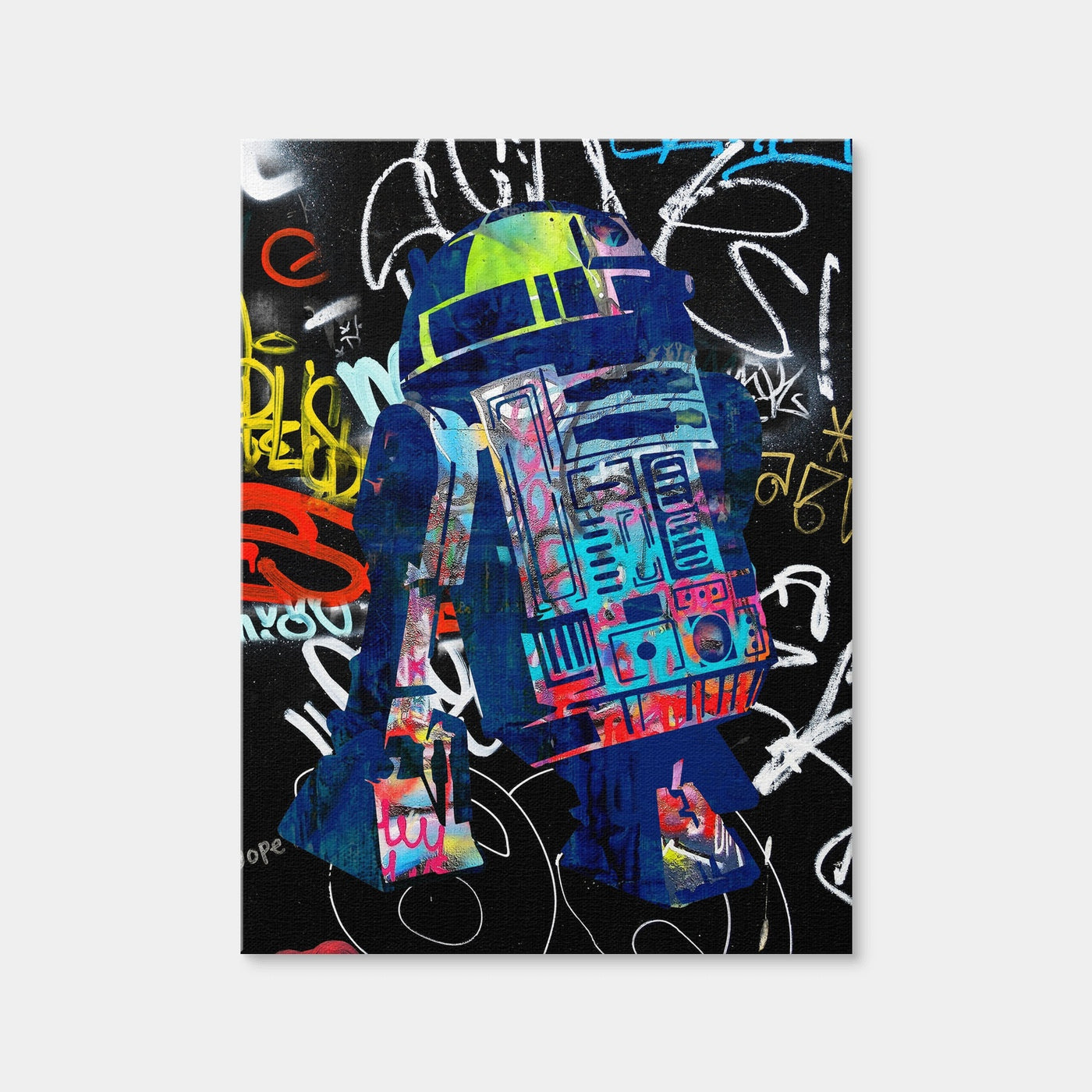AUTO-MOCKUP WHITE | R2D2 Graffiti | 1 Piece | Gallery Wrap Canvas | group=3x4