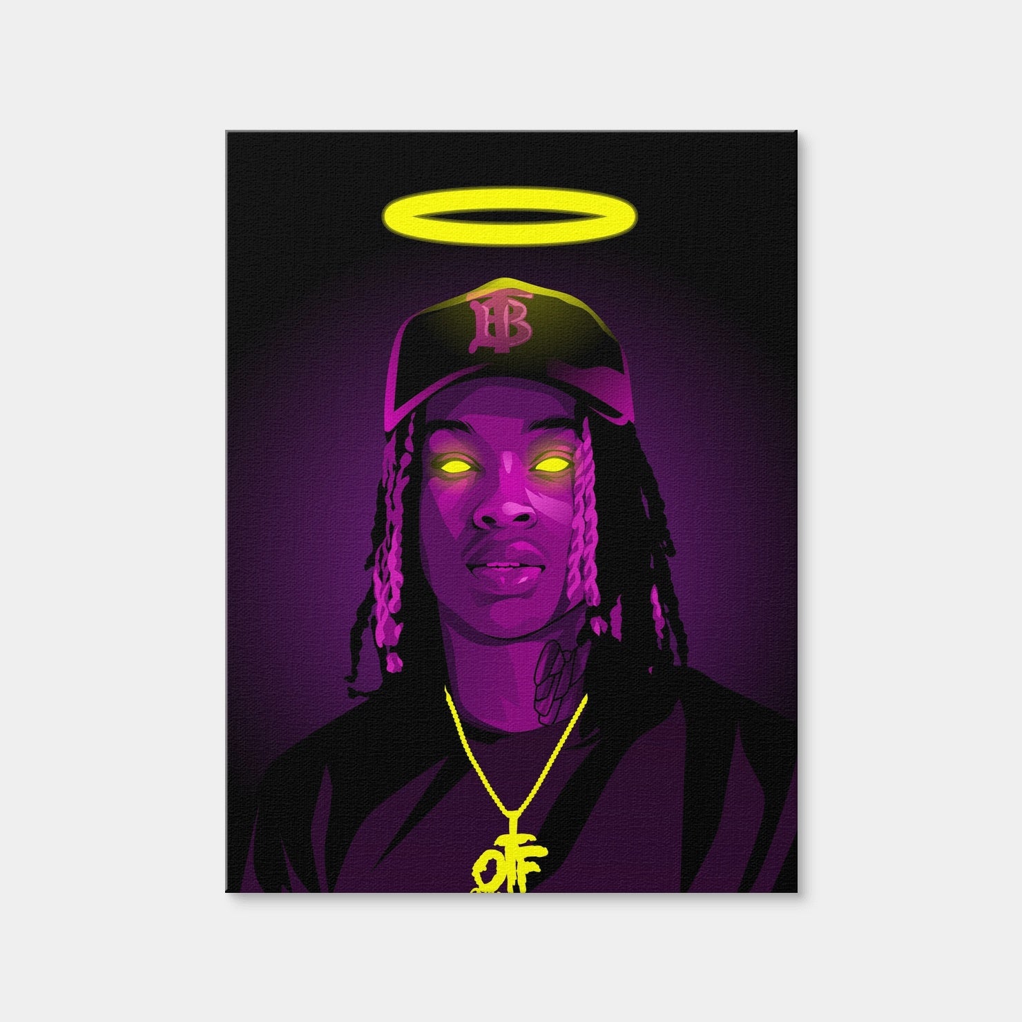 AUTO-MOCKUP WHITE | RIP King Von | 1 Piece | Gallery Wrap Canvas | group=3x4