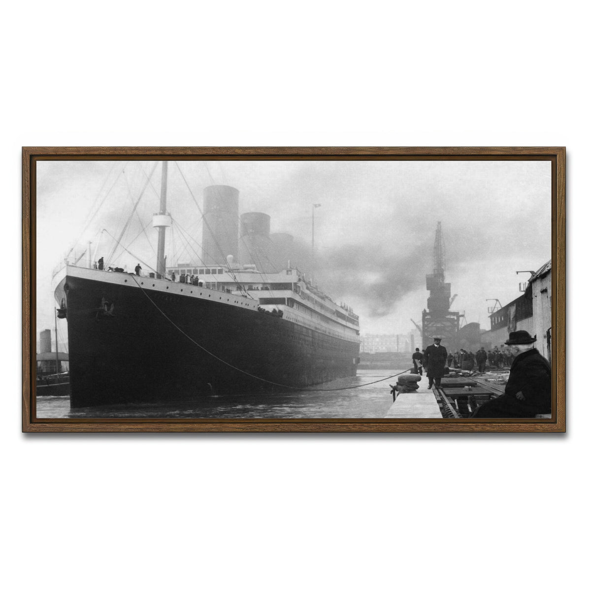 AUTO-MOCKUP WHITE | RMS Titanic | 1 Piece | Walnut Framed Canvas | group=2x1