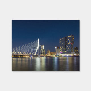 AUTO-MOCKUP WHITE | ROTTERDAM Erasmus Bridge at Night | 1 Piece | Gallery Wrap | group=4x3