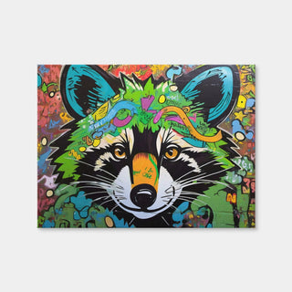 AUTO-MOCKUP WHITE | Raccoon Graffiti | 1 Piece | Gallery Wrap | group=4x3