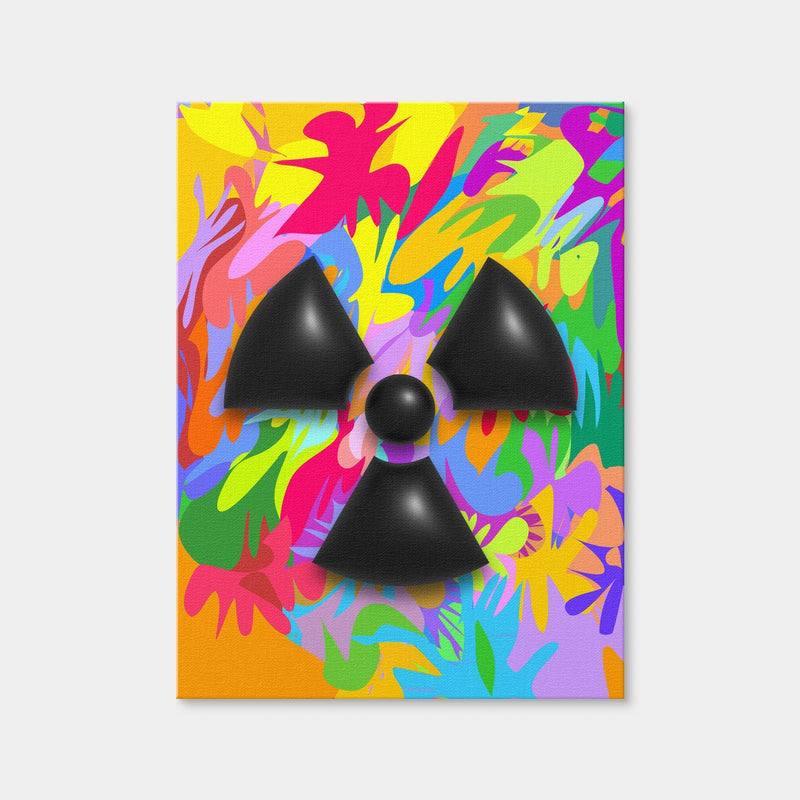 AUTO-MOCKUP WHITE | Radiation Warning Symbol | 1 Piece | Gallery Wrap Canvas | group=3x4