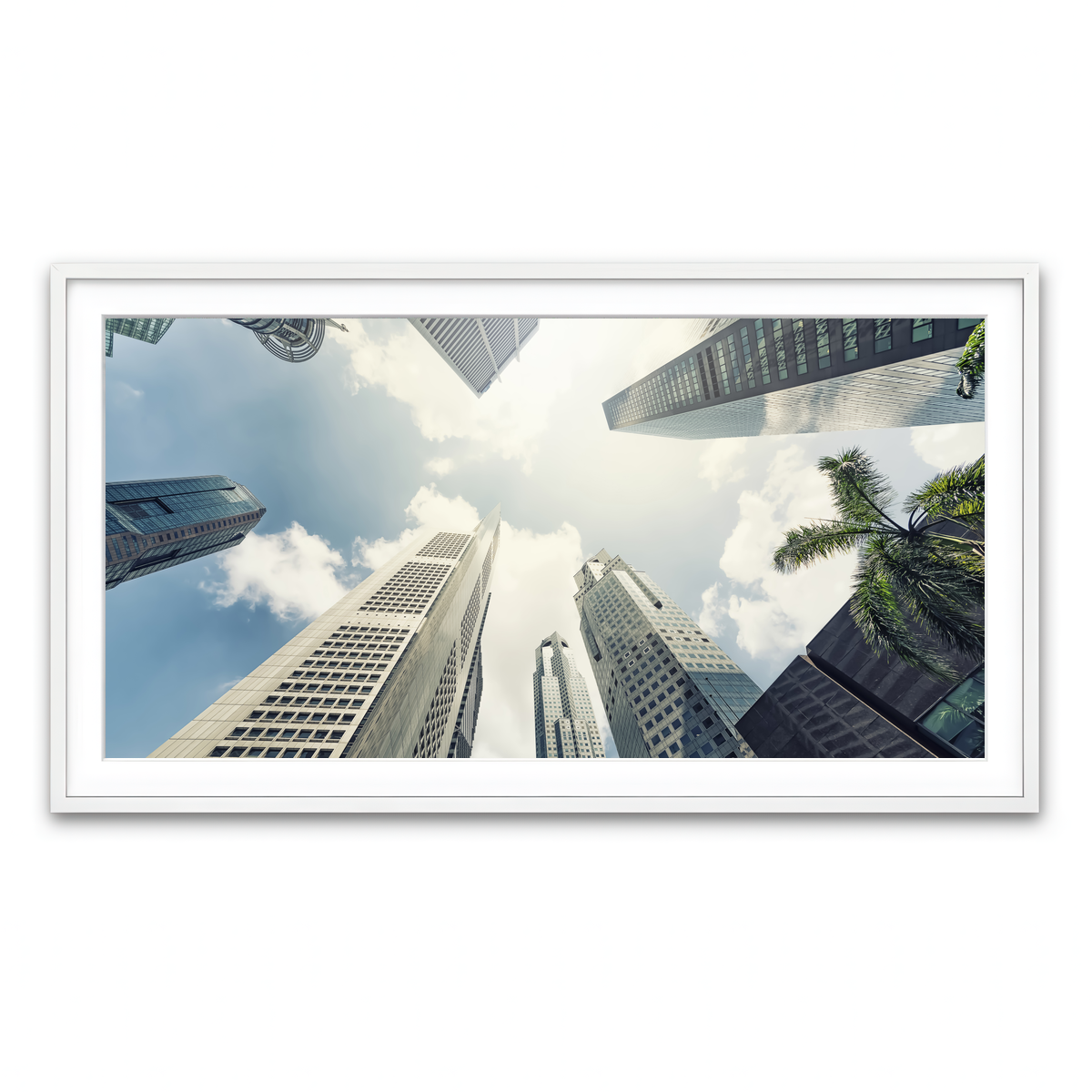 Framed Print 2x1 White