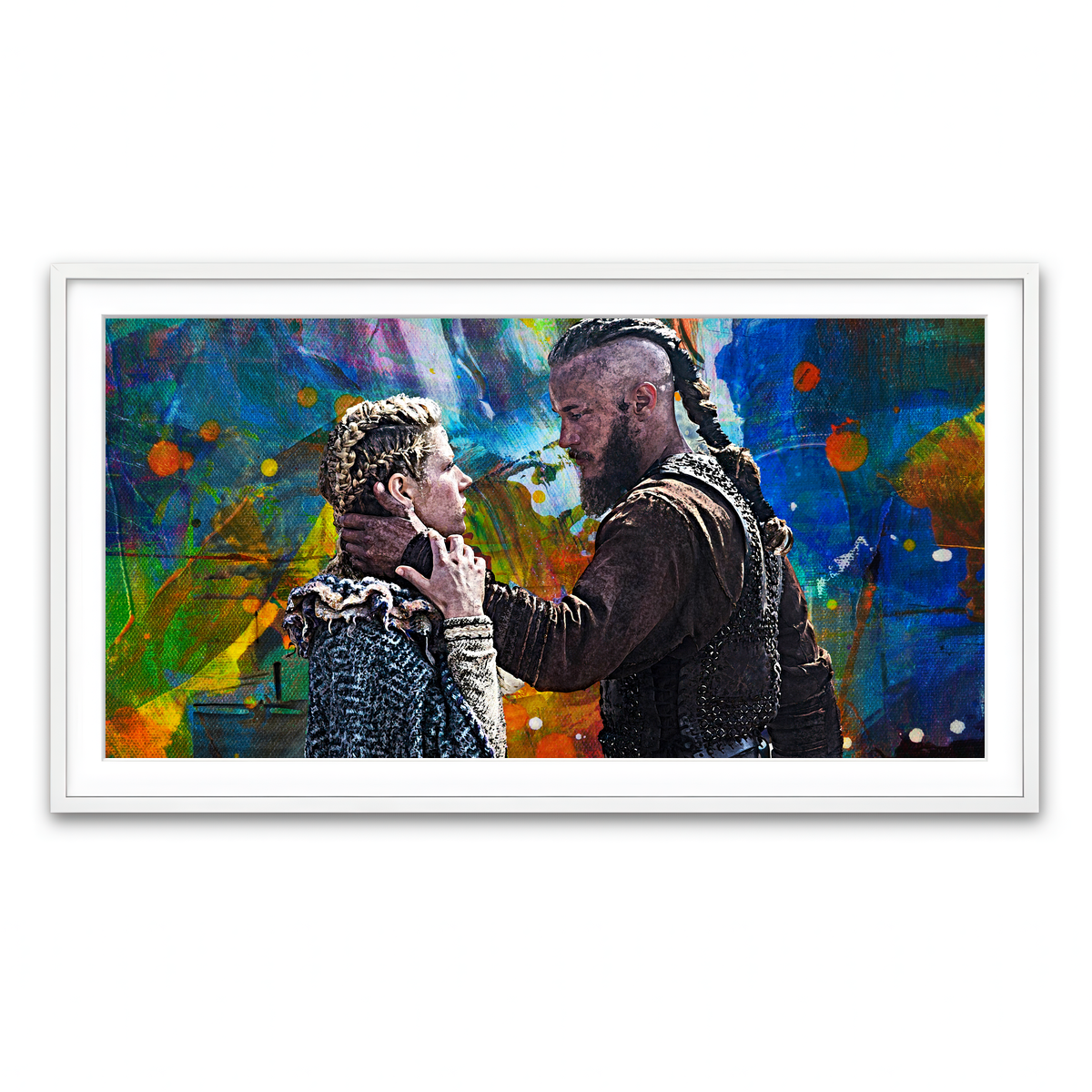 Framed Print 2x1 White