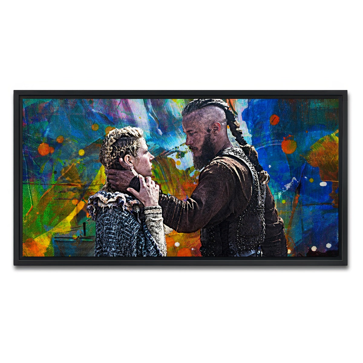 AUTO-MOCKUP WHITE | Ragnar & Lagertha | 1 Piece | Black Framed Canvas | group=2x1
