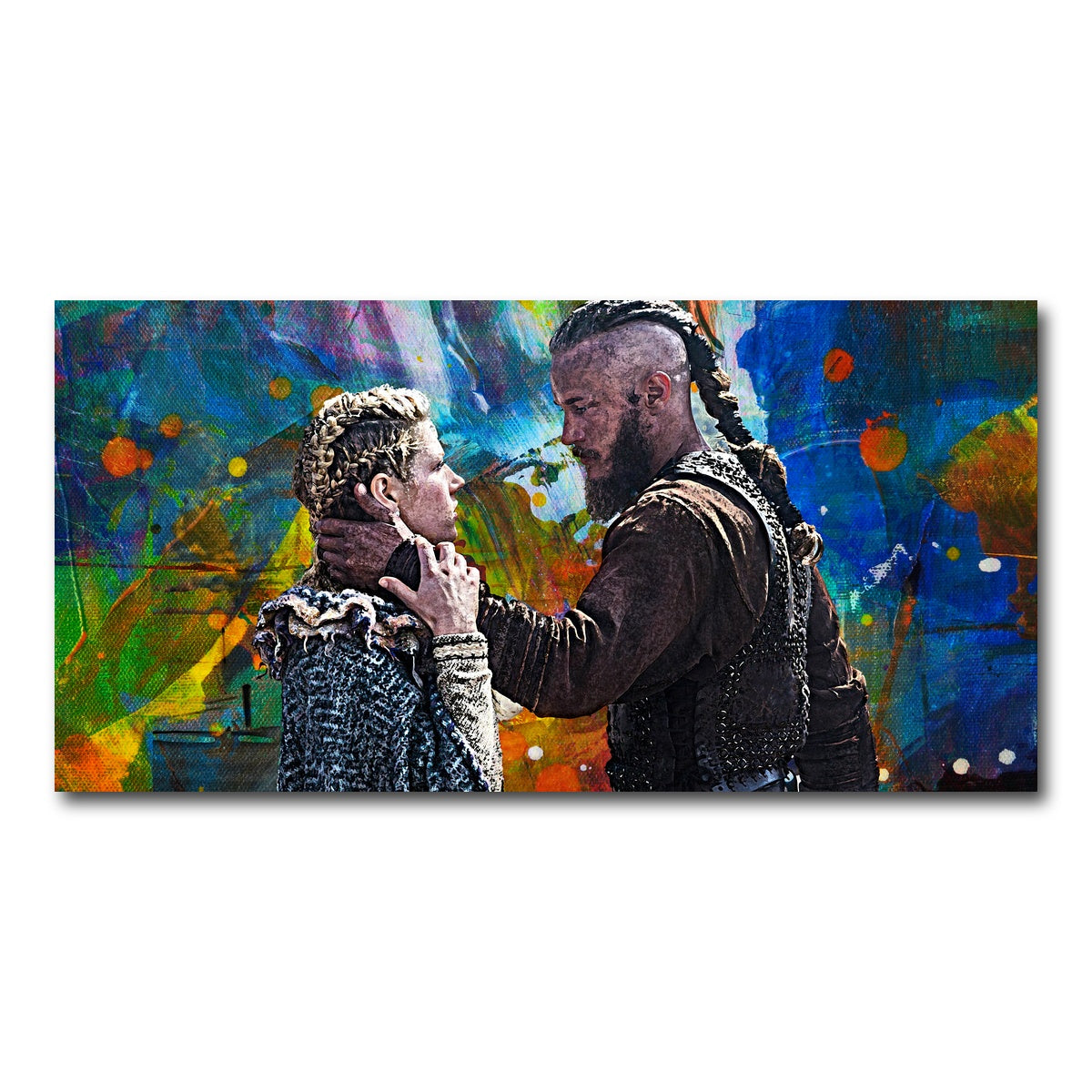 AUTO-MOCKUP WHITE | Ragnar & Lagertha | 1 Piece | Gallery Wrap Canvas | group=2x1