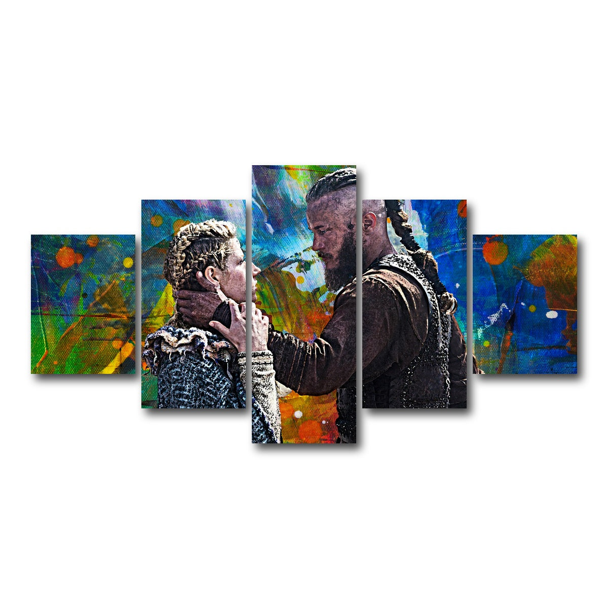 AUTO-MOCKUP WHITE | Ragnar & Lagertha | 5 Piece | Gallery Wrap Canvas | group=5_short