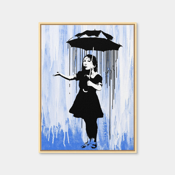 Rain Girl Wall Art — Framed Canvas Format preview