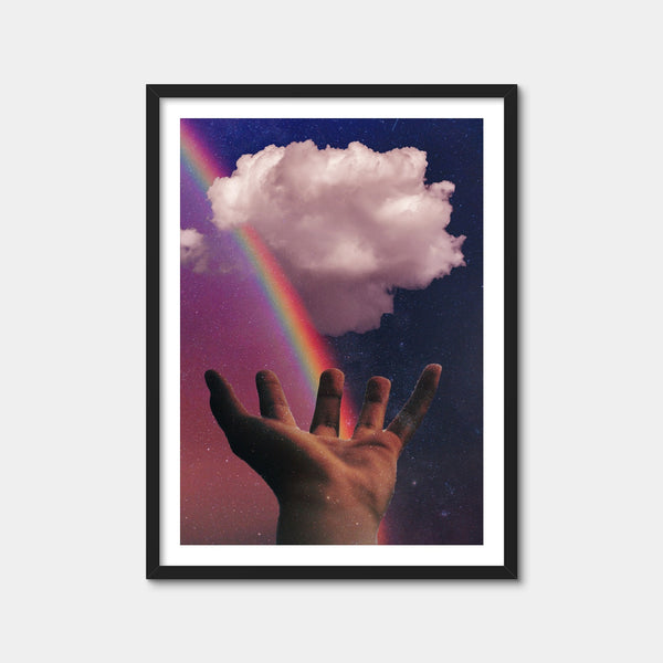 Rainbow Hand Wall Art — Framed Print Format preview