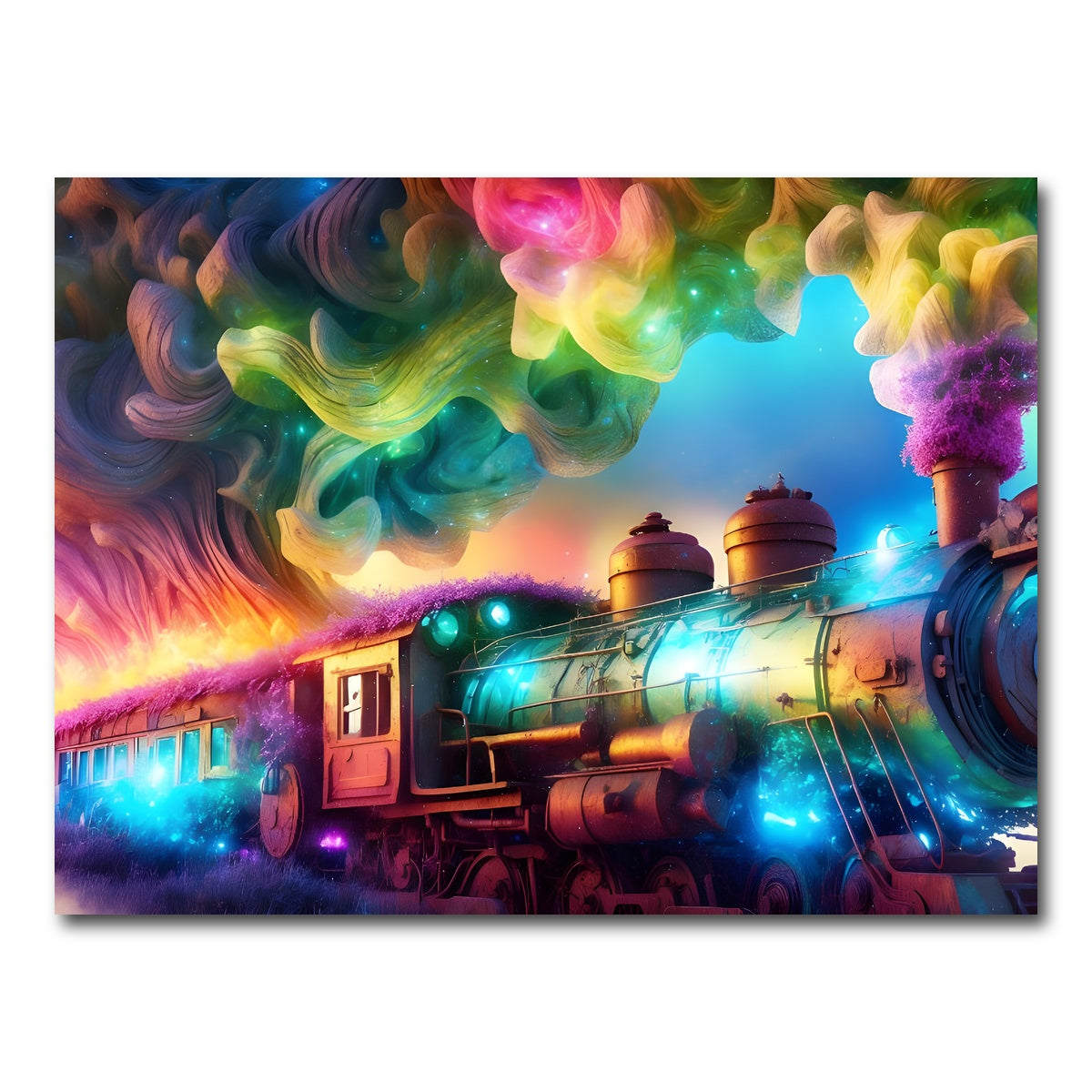 AUTO-MOCKUP WHITE | Rainbow Railways | 1 Piece | Gallery Wrap Canvas | group=4x3