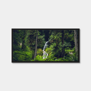 AUTO-MOCKUP WHITE | Rainforest Waterfall | 1 Piece | Black Framed Canvas | group=2x1