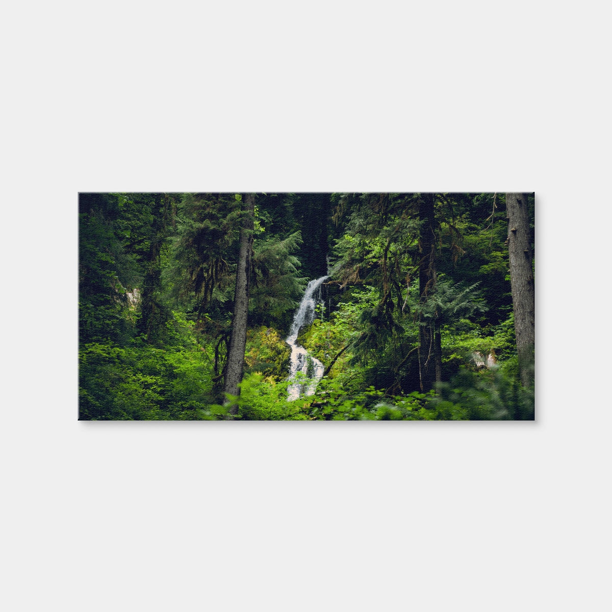 AUTO-MOCKUP WHITE | Rainforest Waterfall | 1 Piece | Gallery Wrap Canvas | group=2x1