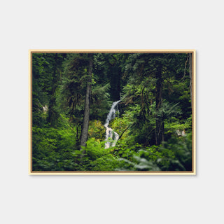 AUTO-MOCKUP WHITE | Rainforest Waterfall | 1 Piece | Natural Framed Canvas | group=4x3