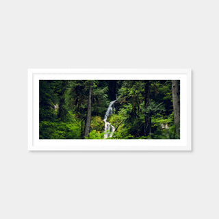AUTO-MOCKUP WHITE | Rainforest Waterfall | 1 Piece | White Framed Print | group=2x1