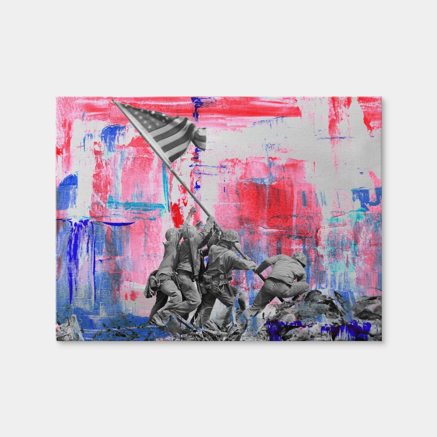 AUTO-MOCKUP WHITE | Raising the Flag on Iwo Jima | 1 Piece | Gallery Wrap Canvas | group=4x3