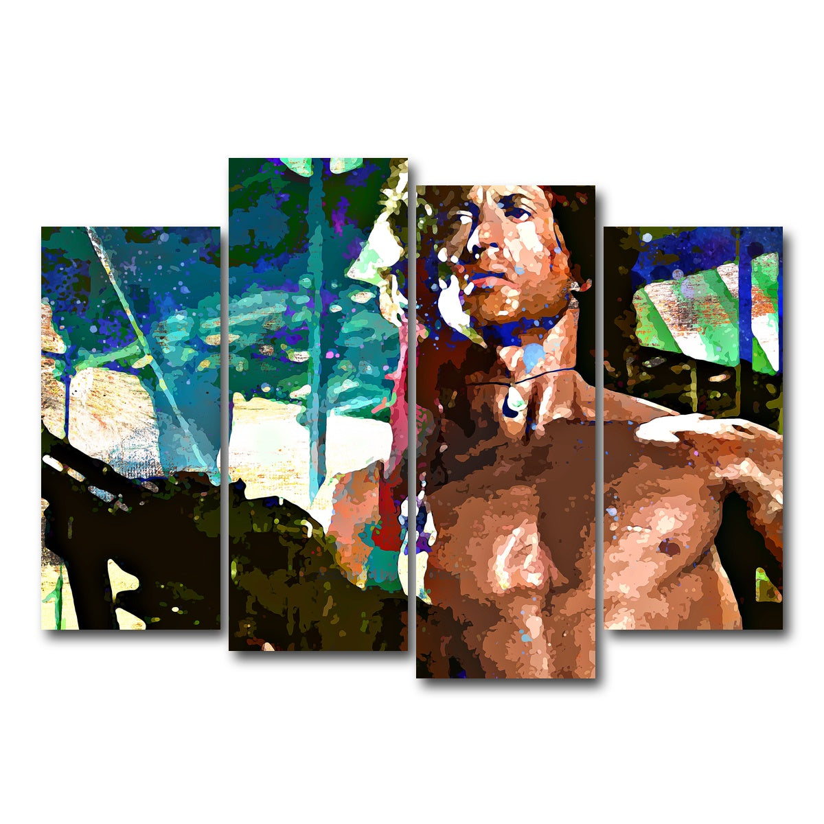 AUTO-MOCKUP WHITE | Rambo | 4 Piece | Gallery Wrap Canvas | group=4_normal