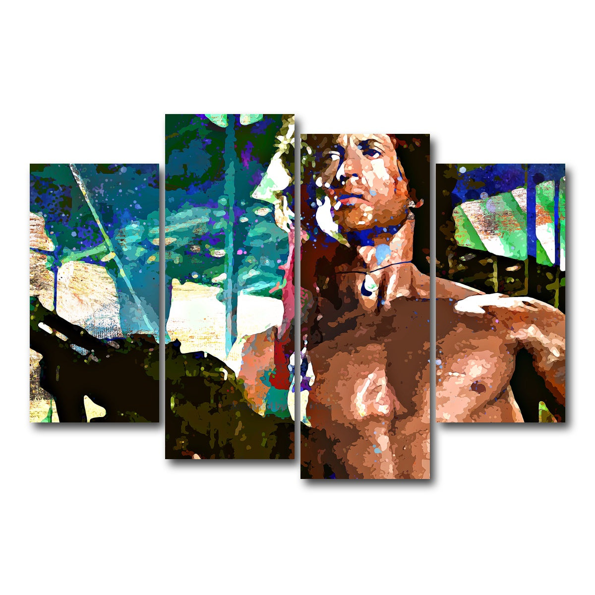 AUTO-MOCKUP WHITE | Rambo | 4 Piece | Gallery Wrap Canvas | group=4_short