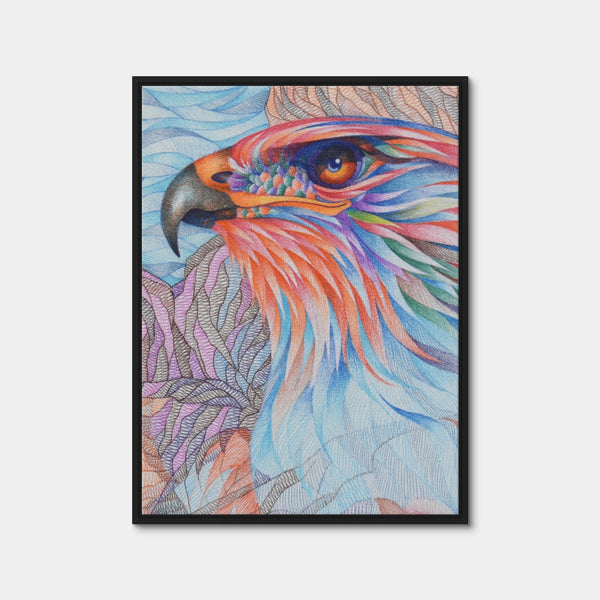 Raptor Awaiting Wall Art — Framed Canvas Format preview