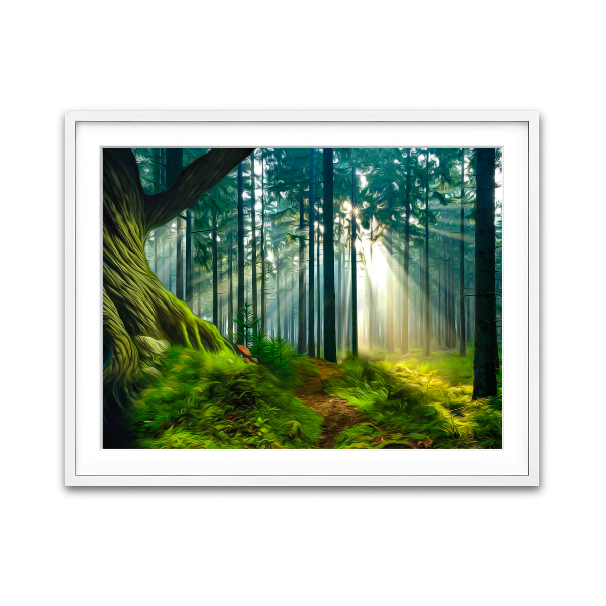 Framed Print 4x3 White