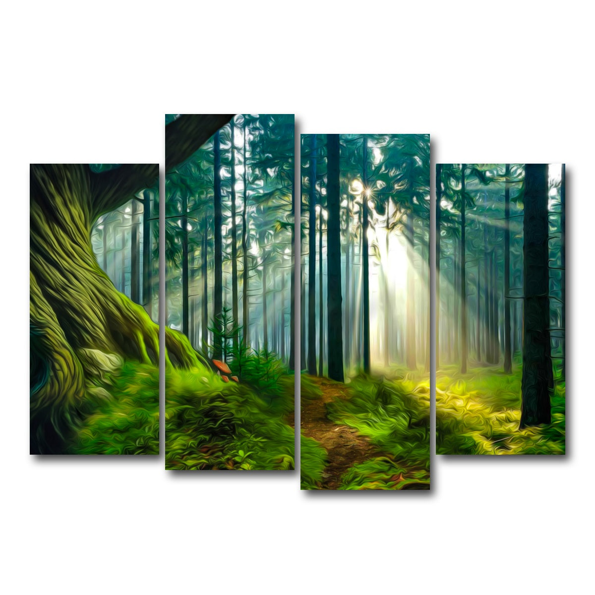 AUTO-MOCKUP WHITE | Rays of Wonder | 4 Piece | Gallery Wrap Canvas | group=4_normal