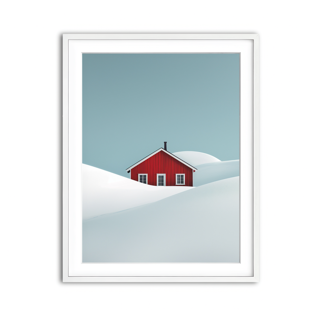 Framed Print 3x4 White