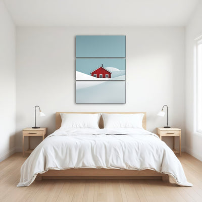 AUTO-MOCKUP ROOM | Red Barn in Snow