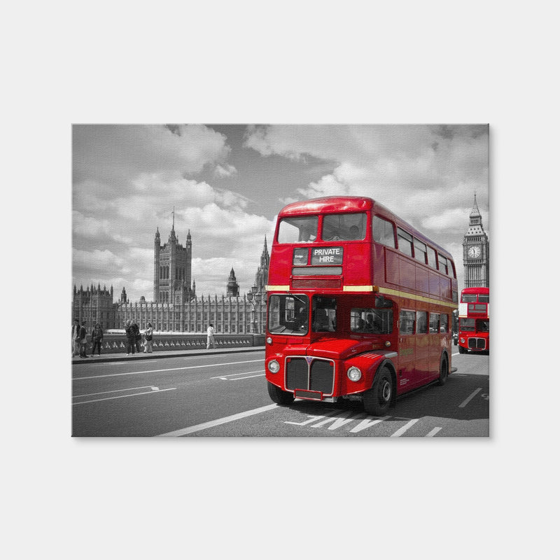 AUTO-MOCKUP WHITE | Red Buses in London | 1 Piece | Gallery Wrap Canvas | group=4x3