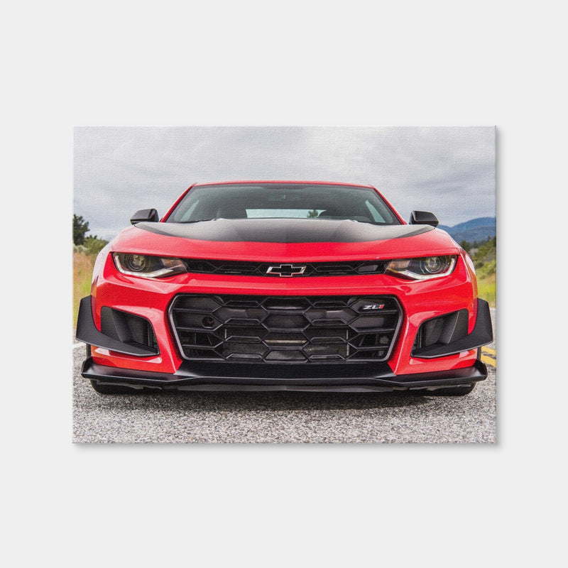 AUTO-MOCKUP WHITE | Red Camaro ZL1 | 1 Piece | Gallery Wrap Canvas | group=4x3