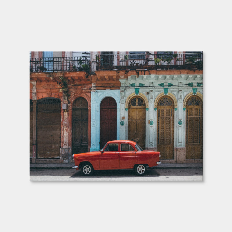 AUTO-MOCKUP WHITE | Red Car in Cuba | 1 Piece | Gallery Wrap | group=4x3