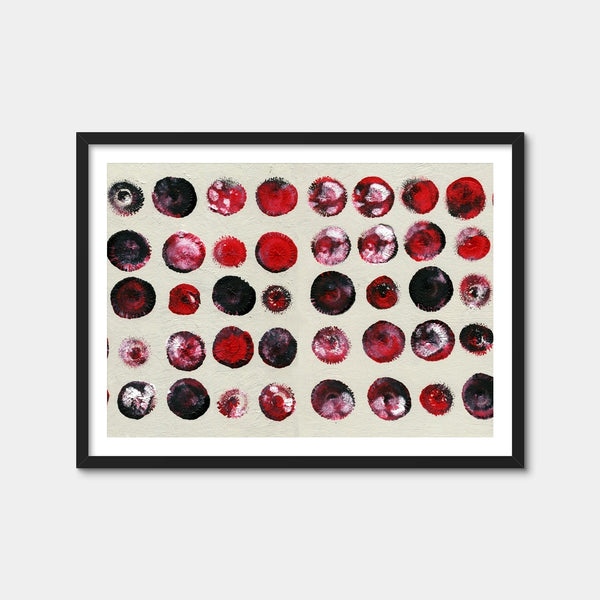 Red Circles Wall Art — Framed Print Format preview
