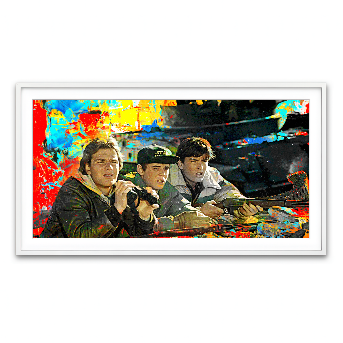 Framed Print 2x1 White