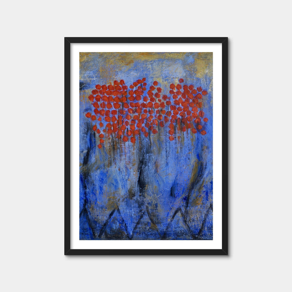 Red Flowers Wall Art — Framed Print Format preview