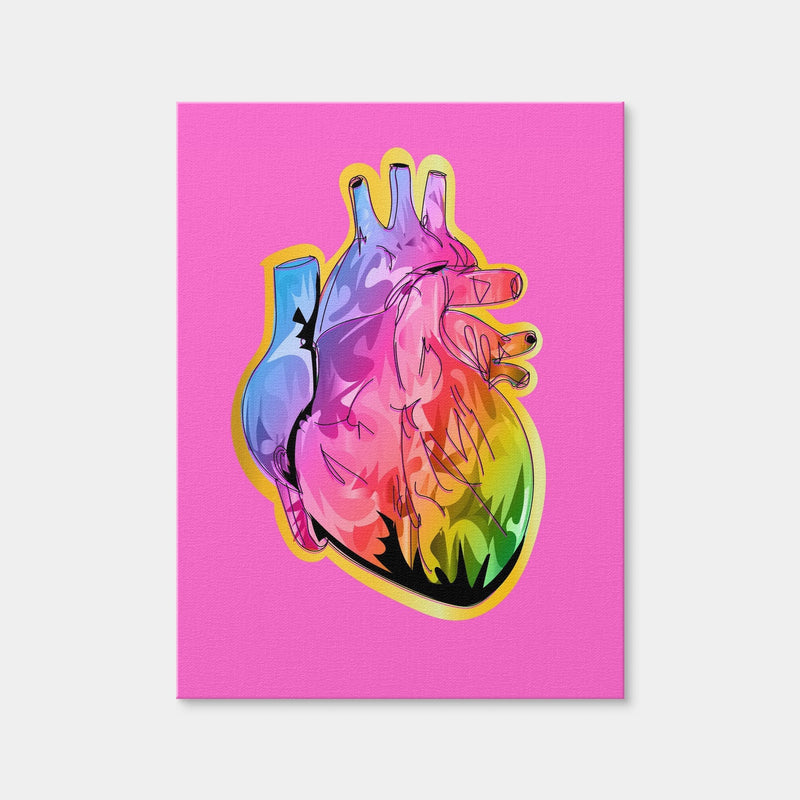 AUTO-MOCKUP WHITE | Red Heart | 1 Piece | Gallery Wrap Canvas | group=3x4