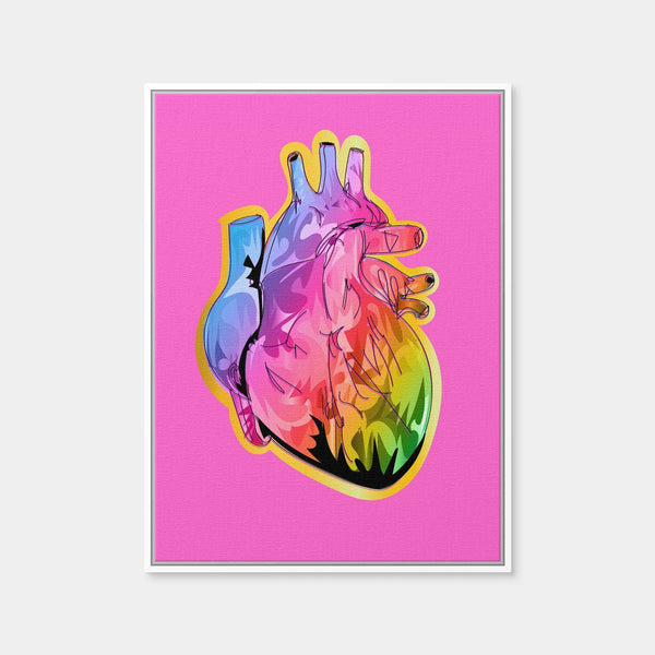 Red Heart Wall Art — Framed Canvas Format preview
