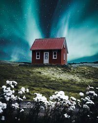 Red House Aurora Wall Art