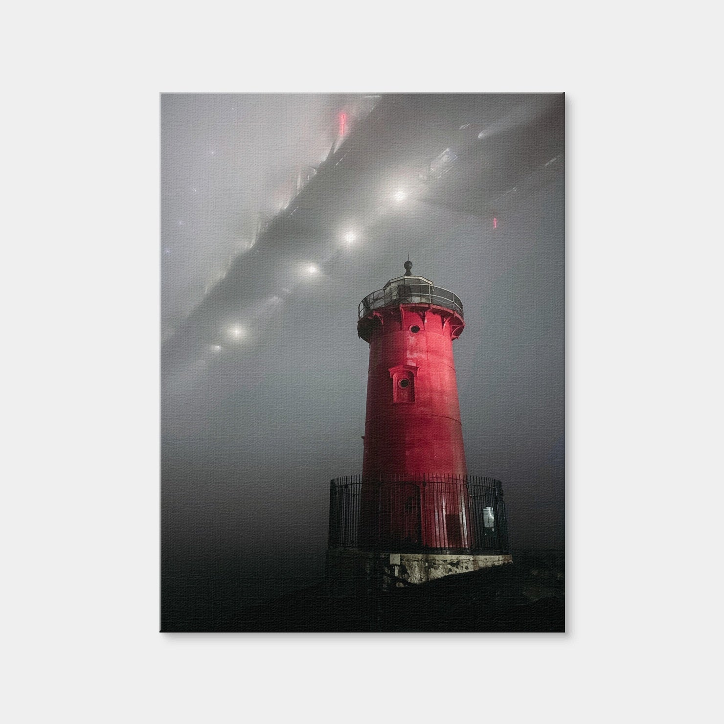 AUTO-MOCKUP WHITE | Red Lighthouse | 1 Piece | Gallery Wrap Canvas | group=3x4