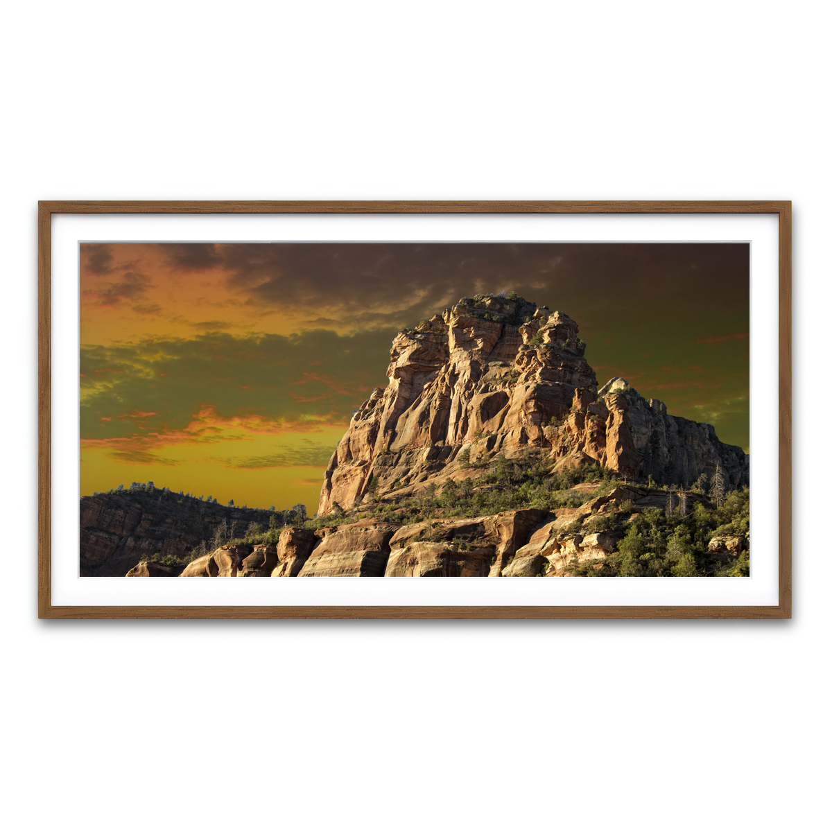 Framed Print 2x1 Walnut