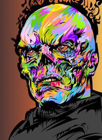 Red Skull Color Wall Art