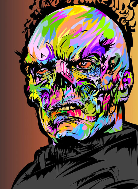 Red Skull Color Wall Art