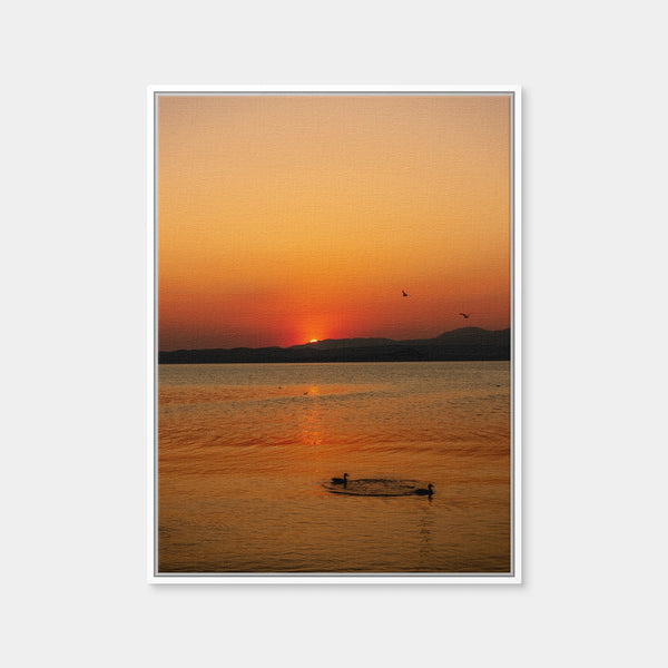 Red Sunset Wall Art — Framed Canvas Format preview