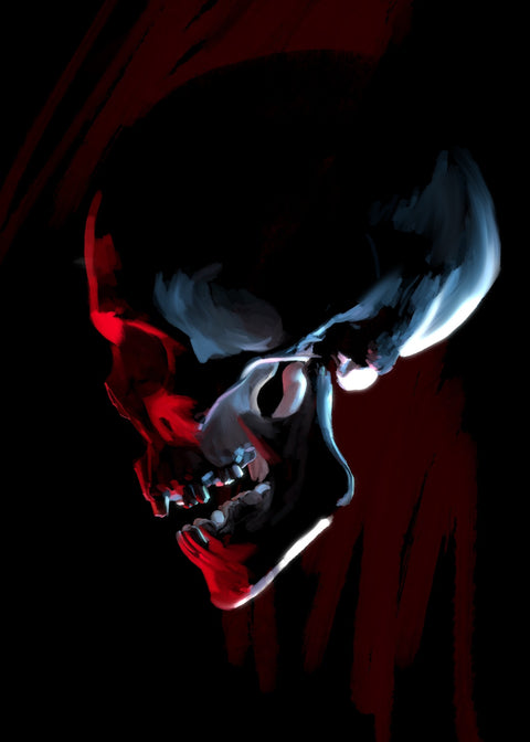 Red skull Wall Art