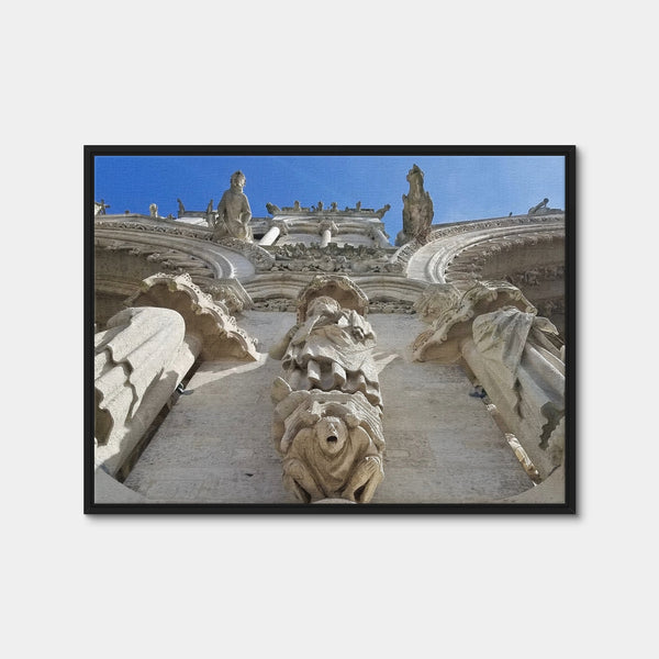 Reims Cathedral Gargoyles Wall Art — Framed Canvas Format preview
