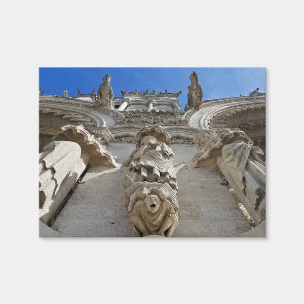 Reims Cathedral Gargoyles Wall Art — Canvas Wrap Format preview