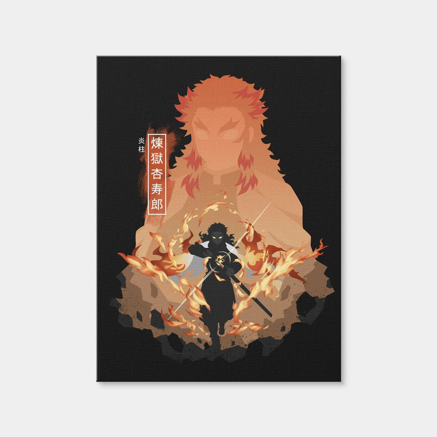 AUTO-MOCKUP WHITE | Rengoku Kyojuro | 1 Piece | Gallery Wrap Canvas | group=3x4