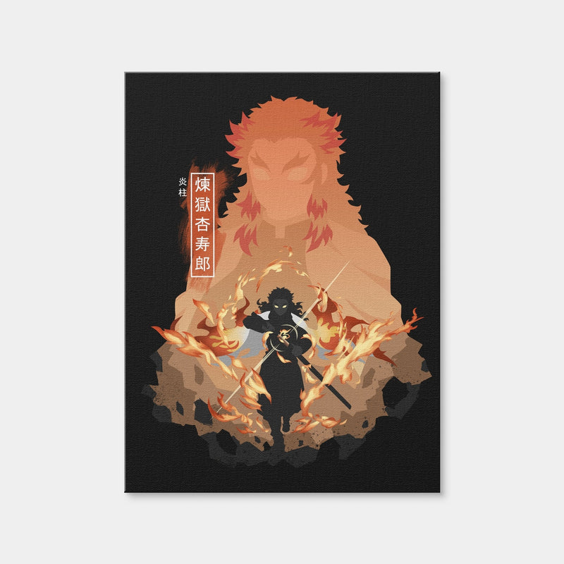 AUTO-MOCKUP WHITE | Rengoku Kyojuro | 1 Piece | Gallery Wrap Canvas | group=3x4