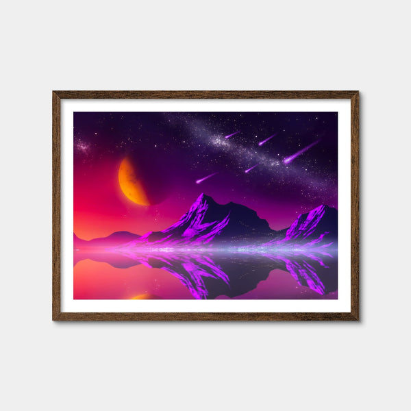 Retro Comets Wall Art — Framed Print Format preview