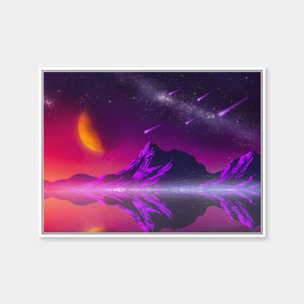 Retro Comets Wall Art — Framed Canvas Format preview